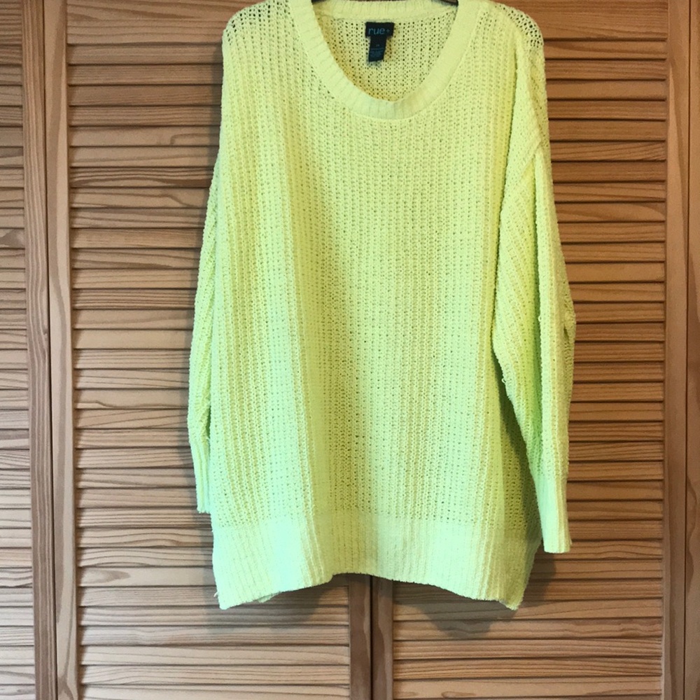 Neon Shaker Sweater - 2X